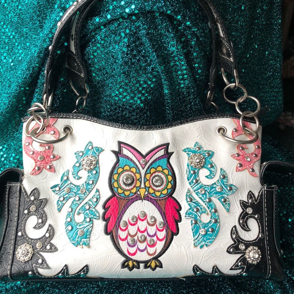 Leather owl bag